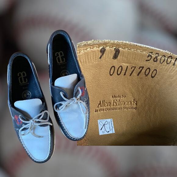 AE by Allen Edmonds MLB Team New York Yankees Boat Shoes Men's Sz 9 - Picture 1 of 10